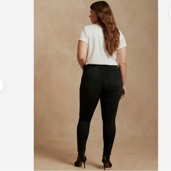 Banana Republic Mid Rise SOFT Skinny Jean Washed Black Size 14 SHORT MSRP $119 - Picture 6 of 7